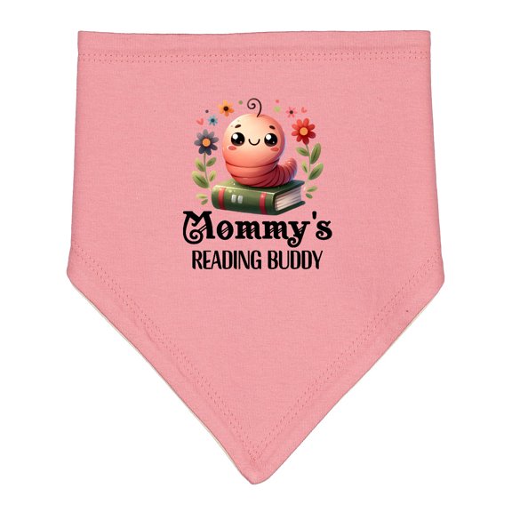 Inktastic Bookworm Mommys Reading Buddy Baby Bandana Bib