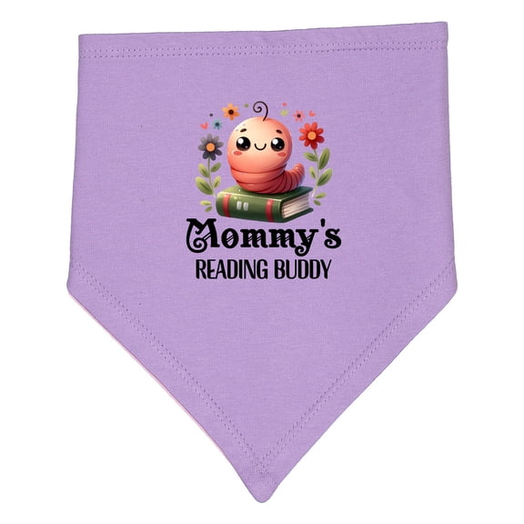 Inktastic Bookworm Mommys Reading Buddy Baby Bandana Bib