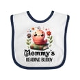 thumbnail image 1 of Inktastic Bookworm Mommys Reading Buddy Girls Baby Bib, 1 of 4