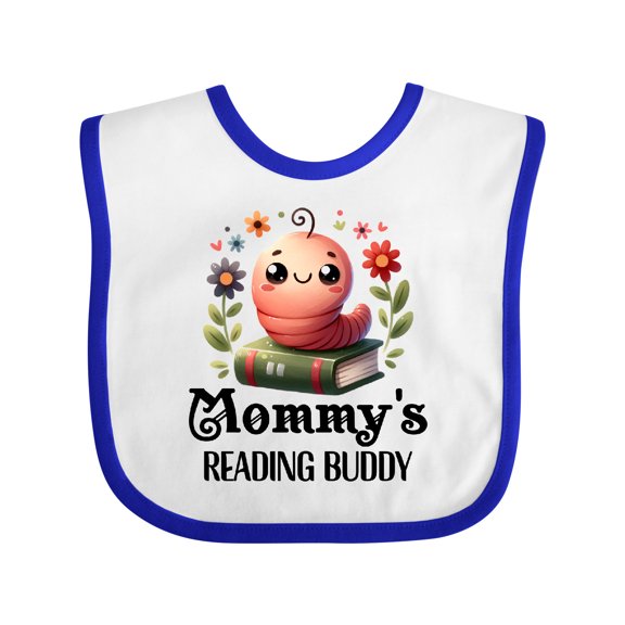 Inktastic Bookworm Mommys Reading Buddy Girls Baby Bib