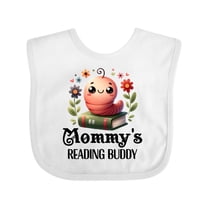 Inktastic Bookworm Mommys Reading Buddy Girls Baby Bib