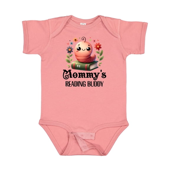 Inktastic Bookworm Mommys Reading Buddy Girls Baby Bodysuit