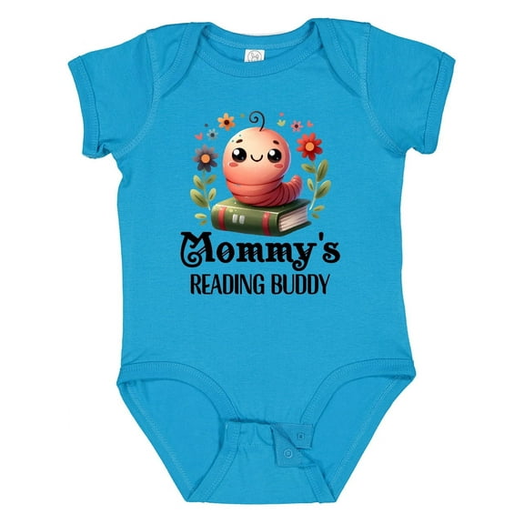 Inktastic Bookworm Mommys Reading Buddy Girls Baby Bodysuit