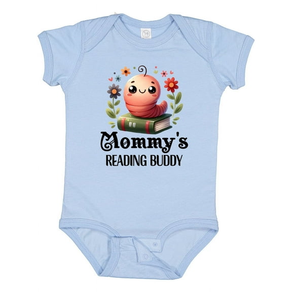 Inktastic Bookworm Mommys Reading Buddy Girls Baby Bodysuit