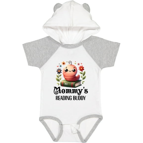 Inktastic Bookworm Mommys Reading Buddy Girls Baby Bodysuit