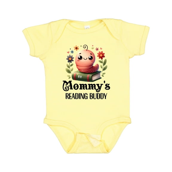 Inktastic Bookworm Mommys Reading Buddy Girls Baby Bodysuit