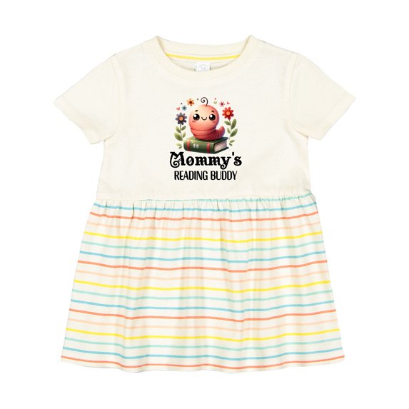 Inktastic Bookworm Mommys Reading Buddy Girls Baby Dress