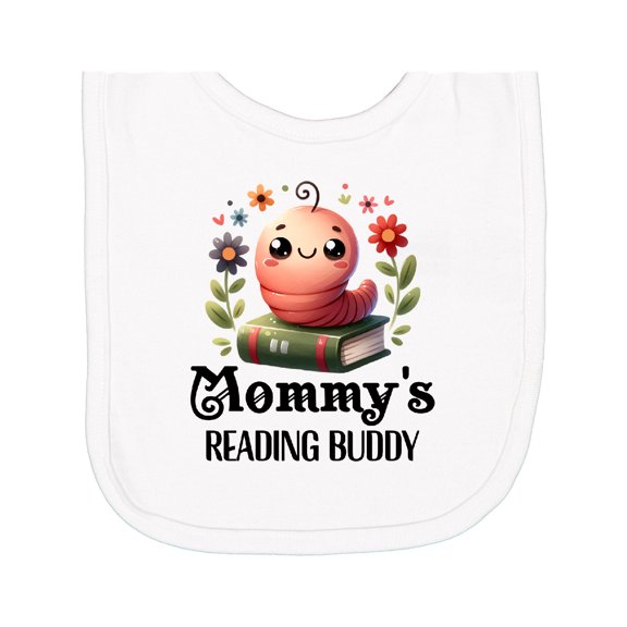 Inktastic Bookworm Mommys Reading Buddy Newborn Bib