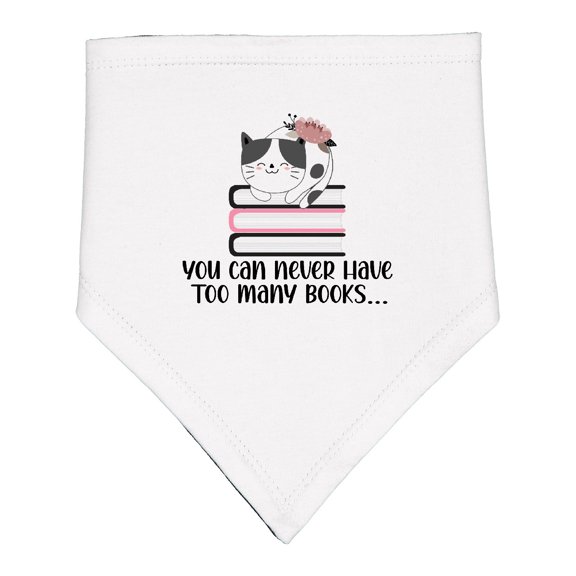 Inktastic Bookworm Never Have Too Many Books Baby Bandana Bib