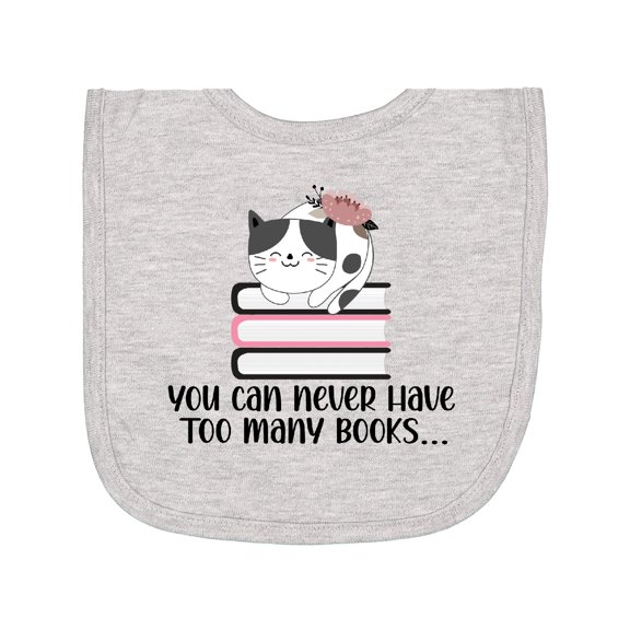 Inktastic Bookworm Never Have Too Many Books Newborn Bib