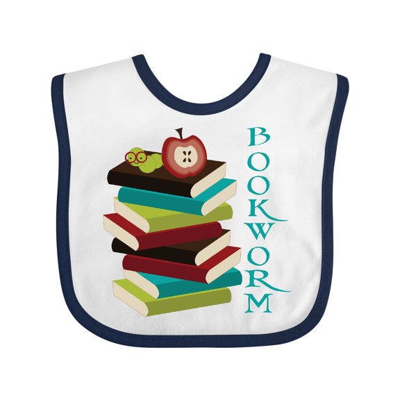 Inktastic Bookworm Reading Book Lover Boys or Girls Baby Bib