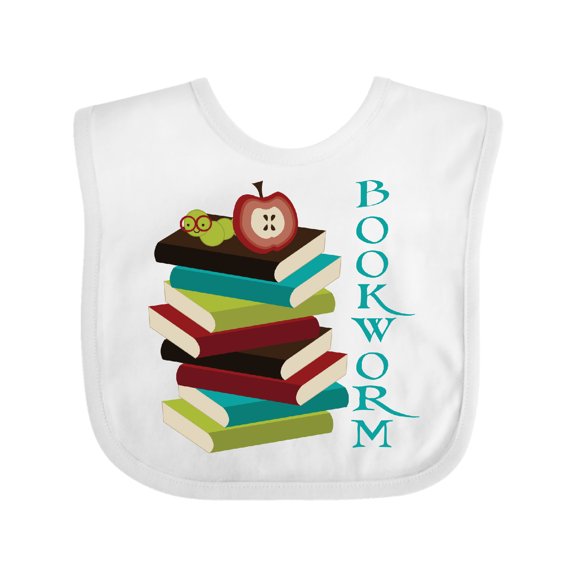Inktastic Bookworm Reading Book Lover Boys or Girls Baby Bib