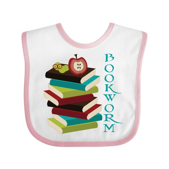 Inktastic Bookworm Reading Book Lover Boys or Girls Baby Bib