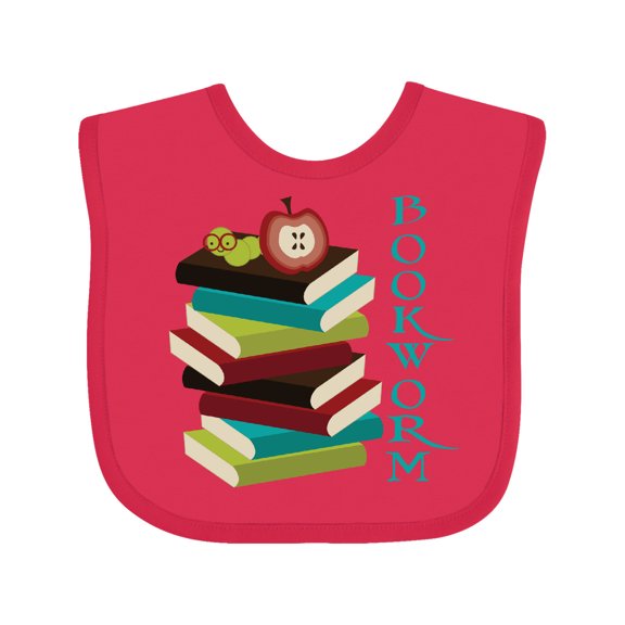 Inktastic Bookworm Reading Book Lover Boys or Girls Baby Bib