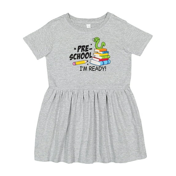 Inktastic Bookworm Ready for Preschool Girls Toddler Dress