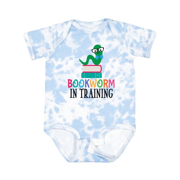 Inktastic Bookworm in Training Reading Boys or Girls Baby Bodysuit