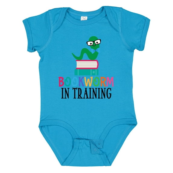 Inktastic Bookworm in Training Reading Boys or Girls Baby Bodysuit