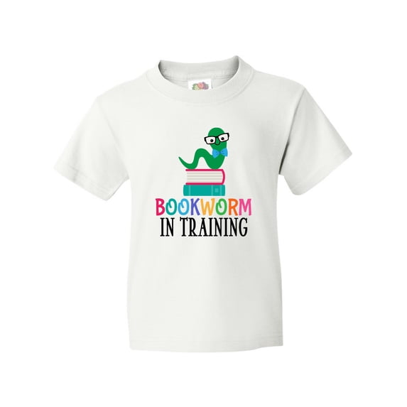 Inktastic Bookworm in Training Reading Gift Youth T-Shirt