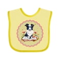 thumbnail image 1 of Inktastic Border Collie Book Lover Girls Baby Bib, 1 of 4