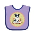 thumbnail image 1 of Inktastic Border Collie Book Lover Girls Baby Bib, 1 of 4