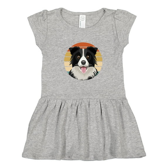 Inktastic Border Collie Cute Dog Girls Toddler Dress