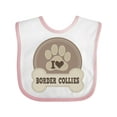 thumbnail image 1 of Inktastic Border Collie Dog Gifts Girls Baby Bib, 1 of 4