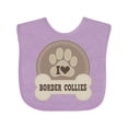thumbnail image 1 of Inktastic Border Collie Dog Gifts Girls Baby Bib, 1 of 4