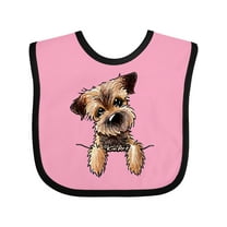 Inktastic Border Terrier Boys or Girls Baby Bib
