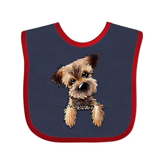 Inktastic Border Terrier Boys or Girls Baby Bib