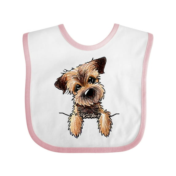 Inktastic Border Terrier Boys or Girls Baby Bib