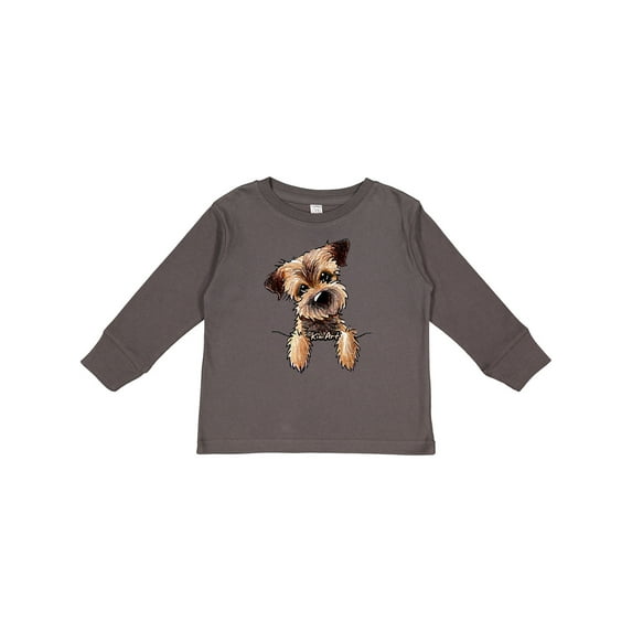 Inktastic Border Terrier Boys or Girls Long Sleeve Toddler T-Shirt