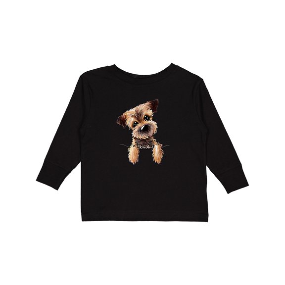 Inktastic Border Terrier Boys or Girls Long Sleeve Toddler T-Shirt
