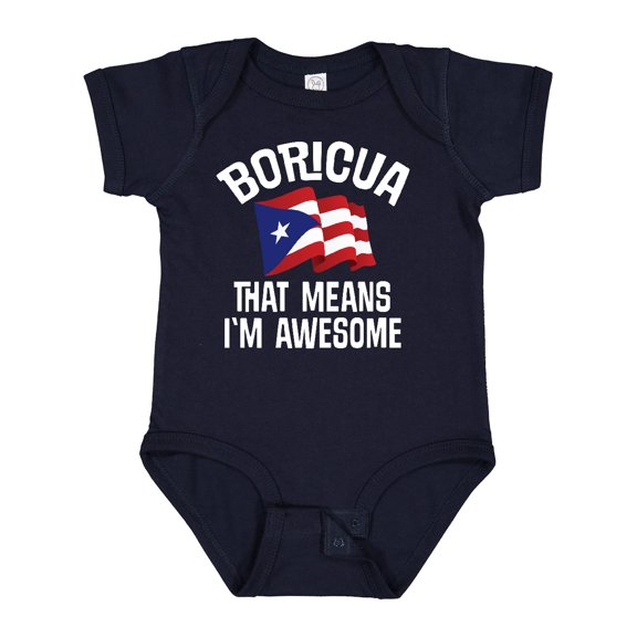 Inktastic Boricua Means Im Awesome Puerto Rican Boys or Girls Baby Bodysuit
