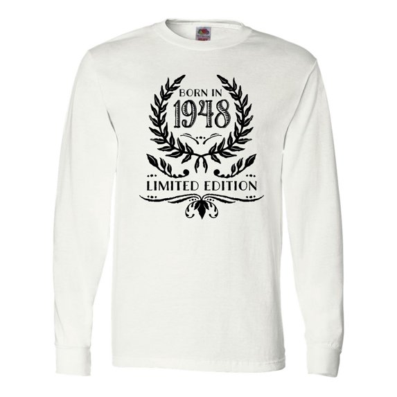 Inktastic Born in 1948 Limited Edition Long Sleeve T-Shirt