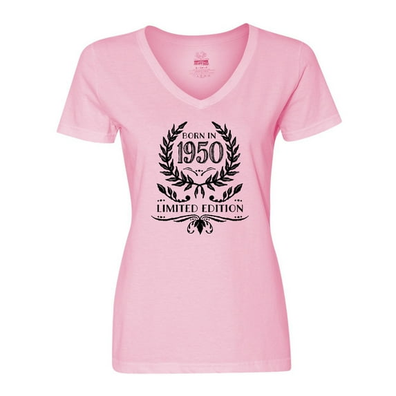 Inktastic Born in 1950 Limited Edition Women's V-Neck T-Shirt