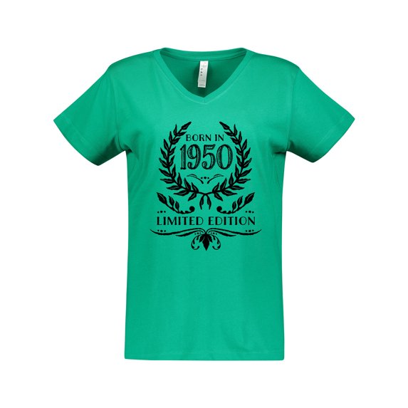 Inktastic Born in 1950 Limited Edition Women's V-Neck T-Shirt