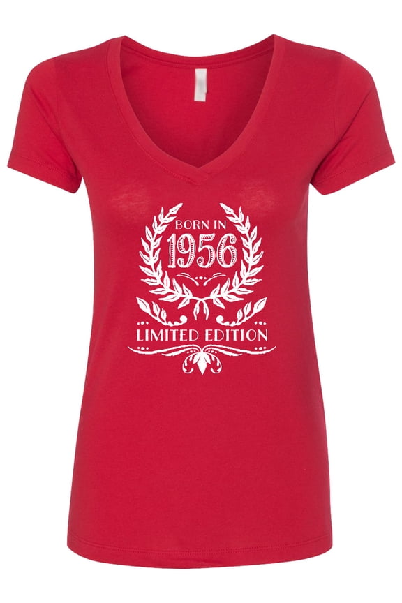Born in 1956 Limited Edition Women's V-Neck T-Shirt