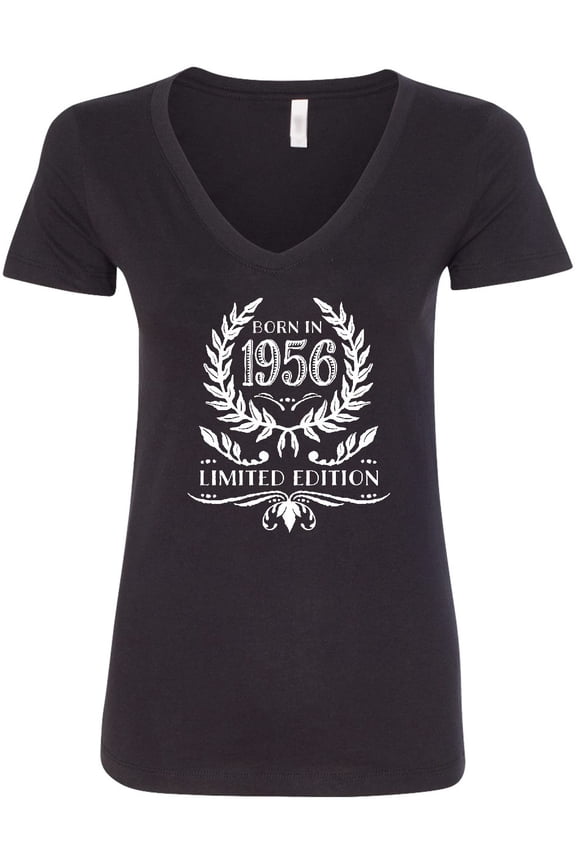 Born in 1956 Limited Edition Women's V-Neck T-Shirt