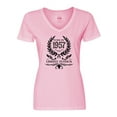 thumbnail image 1 of Inktastic Born in 1957 Limited Edition Women's V-Neck T-Shirt, 1 of 5