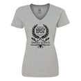 thumbnail image 1 of Inktastic Born in 1957 Limited Edition Women's V-Neck T-Shirt, 1 of 5
