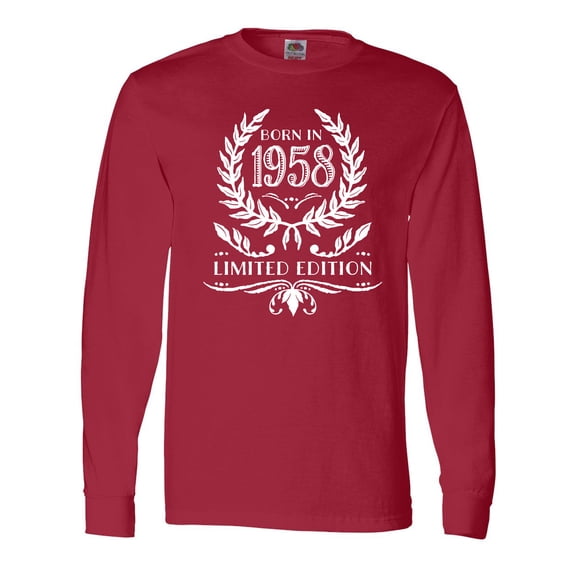 Inktastic Born in 1958 Limited Edition Long Sleeve T-Shirt