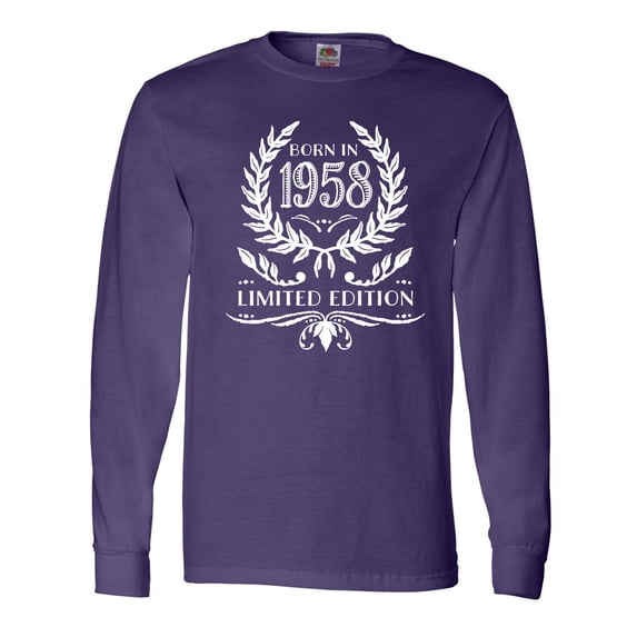 Inktastic Born in 1958 Limited Edition Long Sleeve T-Shirt