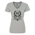 thumbnail image 1 of Inktastic Born in 1961 Limited Edition Women's V-Neck T-Shirt, 1 of 5