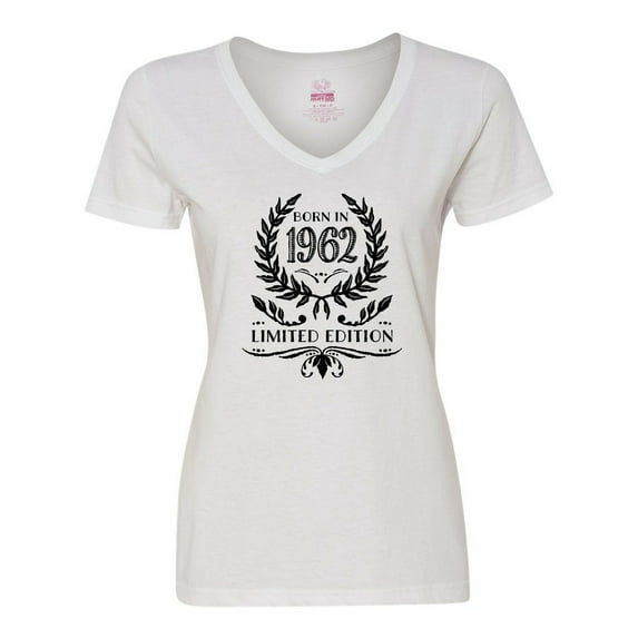 Inktastic Born in 1962 Limited Edition Women's V-Neck T-Shirt
