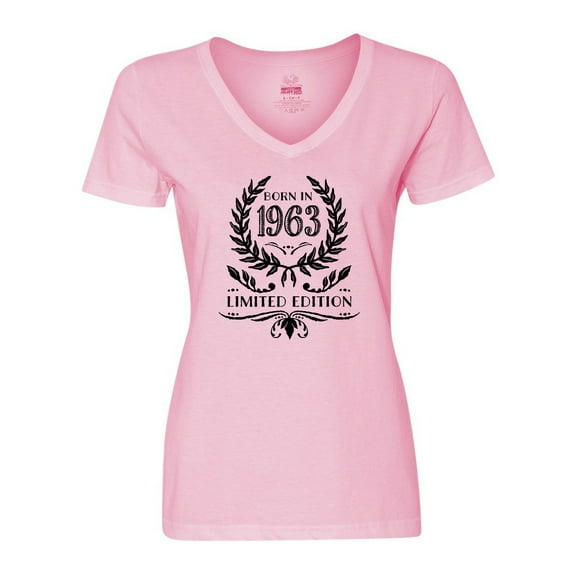 Inktastic Born in 1963 Limited Edition Women's V-Neck T-Shirt