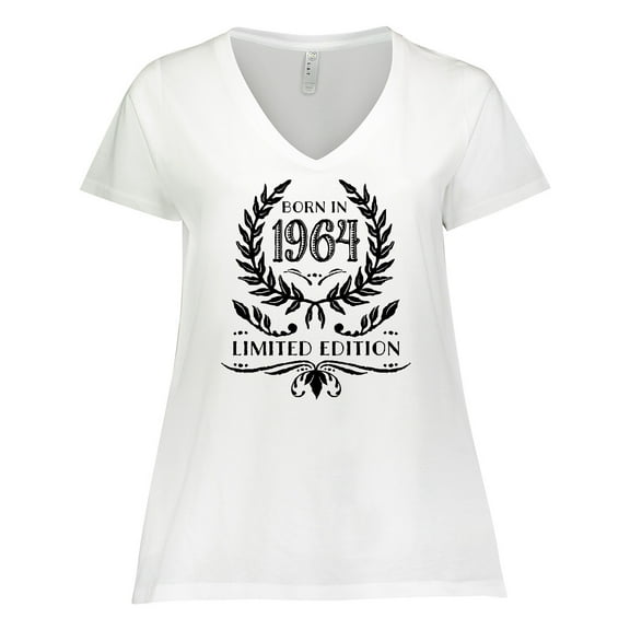 Inktastic Born in 1964 Limited Edition Women's Plus Size V-Neck T-Shirt