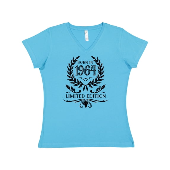 Inktastic Born in 1964 Limited Edition Women's V-Neck T-Shirt