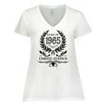 thumbnail image 1 of Inktastic Born in 1965 Limited Edition Women's Plus Size V-Neck T-Shirt, 1 of 5