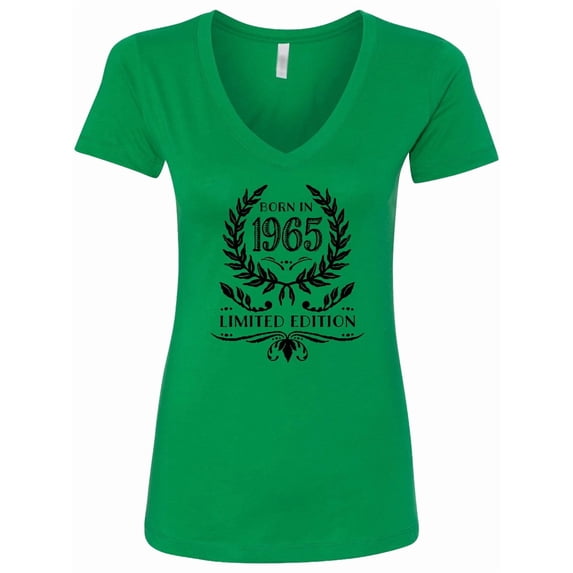 Inktastic Born in 1965 Limited Edition Women's V-Neck T-Shirt