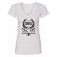thumbnail image 1 of Inktastic Born in 1965 Limited Edition Women's V-Neck T-Shirt, 1 of 5